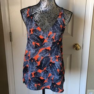 TOPSHOP Leaf Print Top